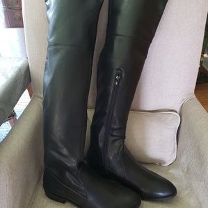 Over the knee black boots